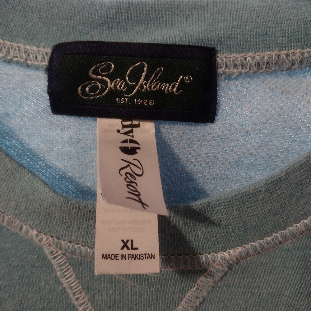 Rare, Vintage, Sea Island Beach Light Blue Sweatshirt - Picture 2 of 4
